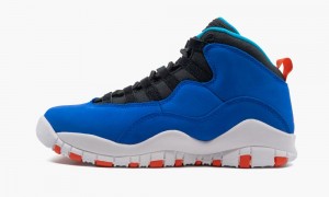 Nike Air Jordan 10 Retro (GS) 'Tinker' Kids Shoes Blue / Orange Black | 741982-JIW