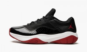 Nike Air Jordan 11 CMFT Low 'BRED' Mens Shoes Black / White / Red | 017352-XKJ