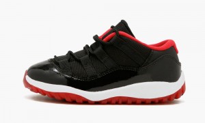 Nike Air Jordan 11 Low BT Kids Shoes Black / Red / White | 561240-WEZ