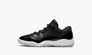 Nike Air Jordan 11 Low PS '72 - 10' Kids Shoes Black / Red / White | 940761-LUQ