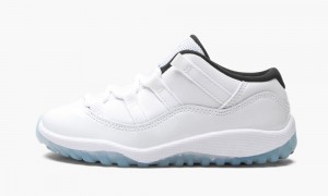 Nike Air Jordan 11 Low TD 'Legend Blue' Kids Shoes White / Blue | 514028-JEM