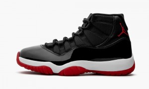 Nike Air Jordan 11 Retro 'Bred 2019' Mens Shoes Black / White / Red | 650297-BUF