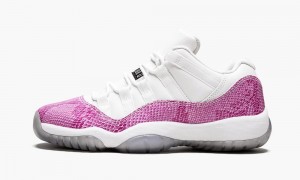 Nike Air Jordan 11 Retro Low 'Snake' Kids Shoes White / Black / Pink | 803761-QPK