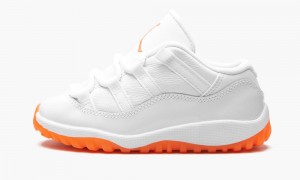 Nike Air Jordan 11 Retro Low TD 'Bright Citrus' Kids Shoes White / Light Orange | 392068-IRW