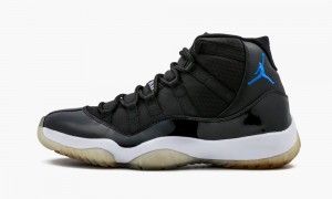 Nike Air Jordan 11 Retro 'Space Jam - 2009' Mens Shoes Black / Royal / White | 809621-DRW