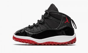 Nike Air Jordan 11 Retro (TD) 'Bred' Kids Shoes Black / Red / White | 460389-WRH