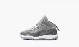 Nike Air Jordan 11 Retro TD 'Cool Grey 2021' Kids Shoes Grey / White | 795642-TJA