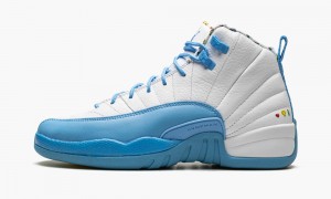 Nike Air Jordan 12 GS 'Emoji' Kids Shoes White / Blue / Lemon | 786352-WEP