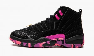 Nike Air Jordan 12 Retro DB 'Doernbecher' Mens Shoes Black / Pink / Purple | 963875-LZY