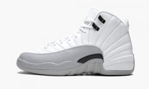 Nike Air Jordan 12 Retro GG 'Baron' Kids Shoes White / Black / Grey | 017364-UIX