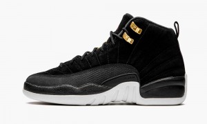 Nike Air Jordan 12 Retro (GS) Kids Shoes Black / White | 680479-UXM