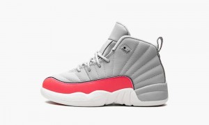 Nike Air Jordan 12 Retro PS 'Racer Pink' Kids Shoes Grey / Pink / Black | 728946-JKE