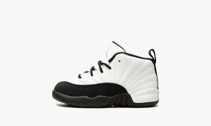 Nike Air Jordan 12 Retro TD 'Royalty' Kids Shoes White / Metal Gold / Black | 347985-IAC