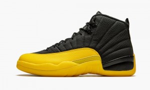 Nike Air Jordan 12 Retro 'University Gold' Mens Shoes Black / Black / Gold | 170329-UDY