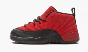 Nike Air Jordan 12 TD 'Reverse Flu Game' Kids Shoes Red / Black | 495618-MZN