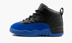 Nike Air Jordan 12 TD 'Royal' Kids Shoes Black / Royal | 230158-XHV