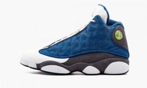 Nike Air Jordan 13 Retro 'Flint' Mens Shoes White / Blue | 479521-NPW