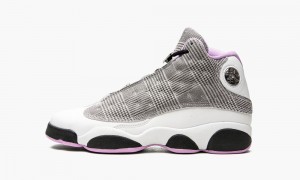 Nike Air Jordan 13 Retro GS 'Houndstooth' Kids Shoes White / Black / Purple / Metal | 654102-YPH