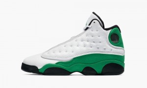 Nike Air Jordan 13 Retro (GS) 'Lucky Green' Kids Shoes White / Green / Black | 651983-QFI