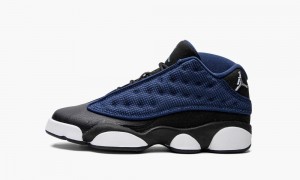 Nike Air Jordan 13 Retro Low BG Kids Shoes Blue / Metal Silver | 678019-YJA