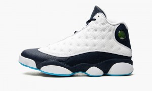 Nike Air Jordan 13 Retro 'Obsidian' Mens Shoes White / Dark Blue / Multicolor | 501782-WJK