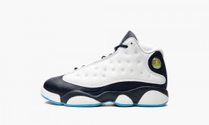 Nike Air Jordan 13 Retro PS 'Obsidian' Kids Shoes White / Obsidian / Dark | 032591-KNW