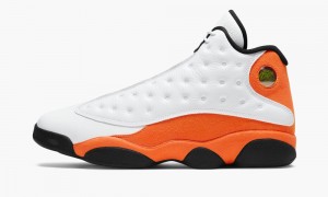 Nike Air Jordan 13 Retro 'Starfish' Mens Shoes White / Black / Orange | 820639-DIP