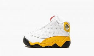 Nike Air Jordan 13 Retro TD 'Del Sol' Kids Shoes White / Red | 374809-QZM