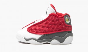 Nike Air Jordan 13 TD 'Red Flint' Kids Shoes Red / Grey / White / Black | 146805-NWV