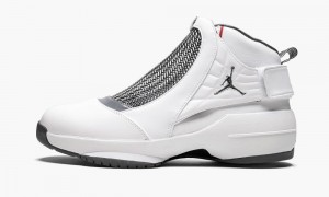 Nike Air Jordan 19 Retro Mens Shoes White / Grey | 187294-RAO