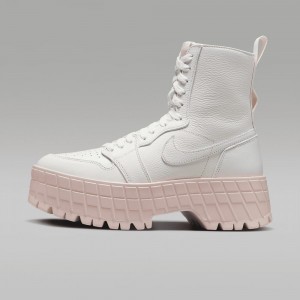 Nike Air Jordan 1 Brooklyn Womens Shoes White / Pink | 820657-RAC