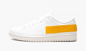 Nike Air Jordan 1 Centre Court 'White University Gold' Mens Shoes White / Gold | 475820-VAP