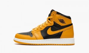 Nike Air Jordan 1 GS 'Pollen' Kids Shoes White / Black / Yellow | 149356-AQY