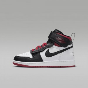 Nike Air Jordan 1 Hi FlyEase Kids Shoes White / Red / Black | 195387-IAL