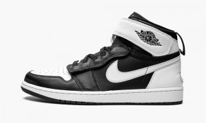 Nike Air Jordan 1 High FlyEase 'Panda' Mens Shoes Black / White | 528706-JGE