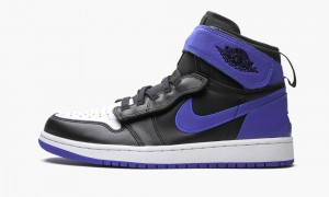 Nike Air Jordan 1 High FlyEase 'Royal' Mens Shoes Black / Royal / White | 123965-KXY