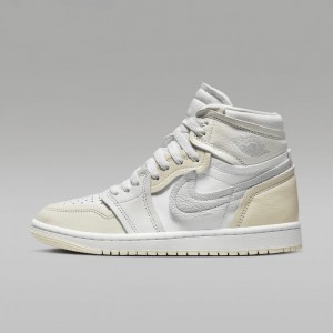 Nike Air Jordan 1 High Method of Make Mens Shoes White / Light yellow | 691053-QOT