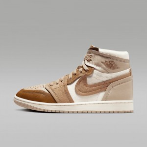 Nike Air Jordan 1 High Method of Make Womens Shoes Khaki | 452908-VTZ