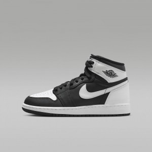 Nike Air Jordan 1 High OG "Black & White" Kids Shoes Black / White | 345761-LJK