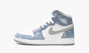 Nike Air Jordan 1 High OG GS 'Hyper Royal' Kids Shoes White / Blue | 674591-PZV