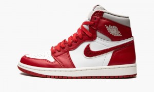 Nike Air Jordan 1 High OG 'Newstalgia' Womens Shoes White / Pink / Red | 284679-ZFQ