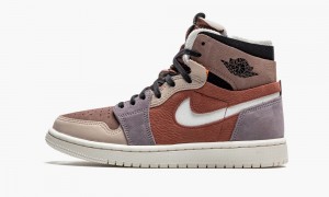 Nike Air Jordan 1 High Zoom CM 'Canyon Rust' Womens Shoes Red / Purple | 012758-GEL