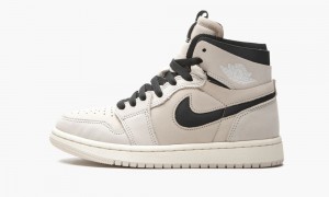 Nike Air Jordan 1 High Zoom CM 'Summit White' Womens Shoes White / Black | 385972-QHA