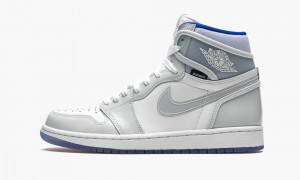 Nike Air Jordan 1 High Zoom 'Racer Blue' Mens Shoes White / Blue | 864591-BXW