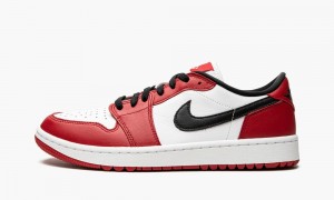 Nike Air Jordan 1 LOW G 'Chicago Jordan 1 Low Golf' Mens Shoes Red / Black / White | 439278-MSJ