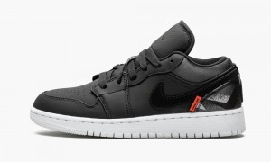 Nike Air Jordan 1 Low BG 'PSG - Paris Saint Germain' Kids Shoes Black / Red | 932857-HYK