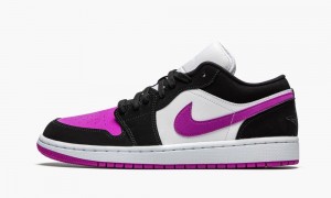 Nike Air Jordan 1 Low 'Black/ Cactus Flower' Womens Shoes Black / Flower / White | 659204-TVS