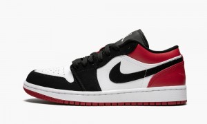 Nike Air Jordan 1 Low 'Black Toe' Mens Shoes White Black | 241970-DKN