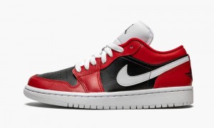 Nike Air Jordan 1 Low 'Chicago Flip' Womens Shoes Red / White / Black | 827169-BHM