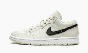 Nike Air Jordan 1 Low 'Coconut Milk' Womens Shoes Black / White | 507631-XCG